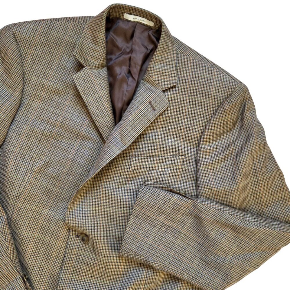 Nordstrom Blazer Jacket Mens 44L Sports Coat Tan Wool/Silk Blend Business Office